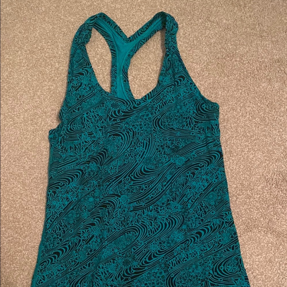 Lululemon Teal Patterned Women's Top